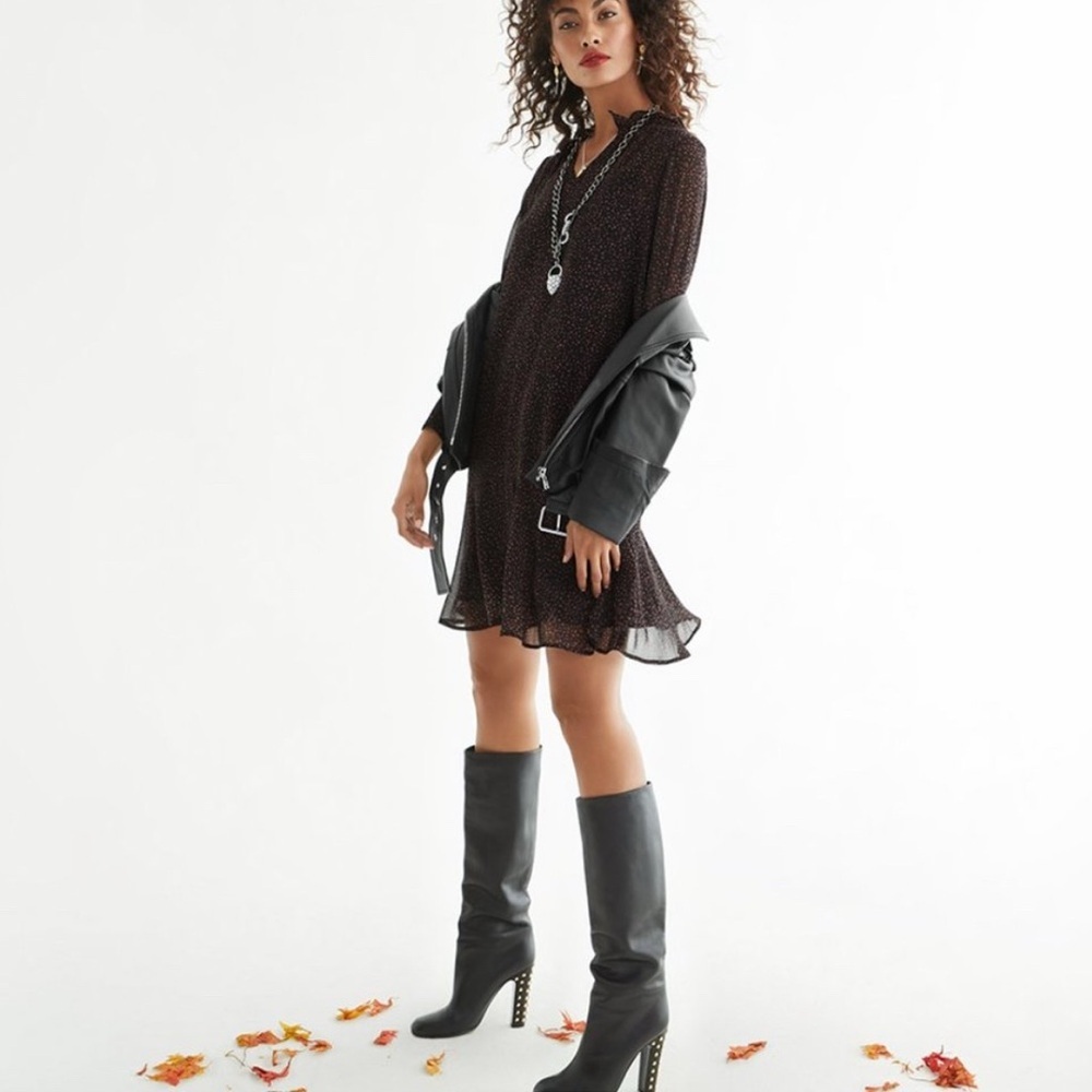 CAbi Black Long Sleeve Dress